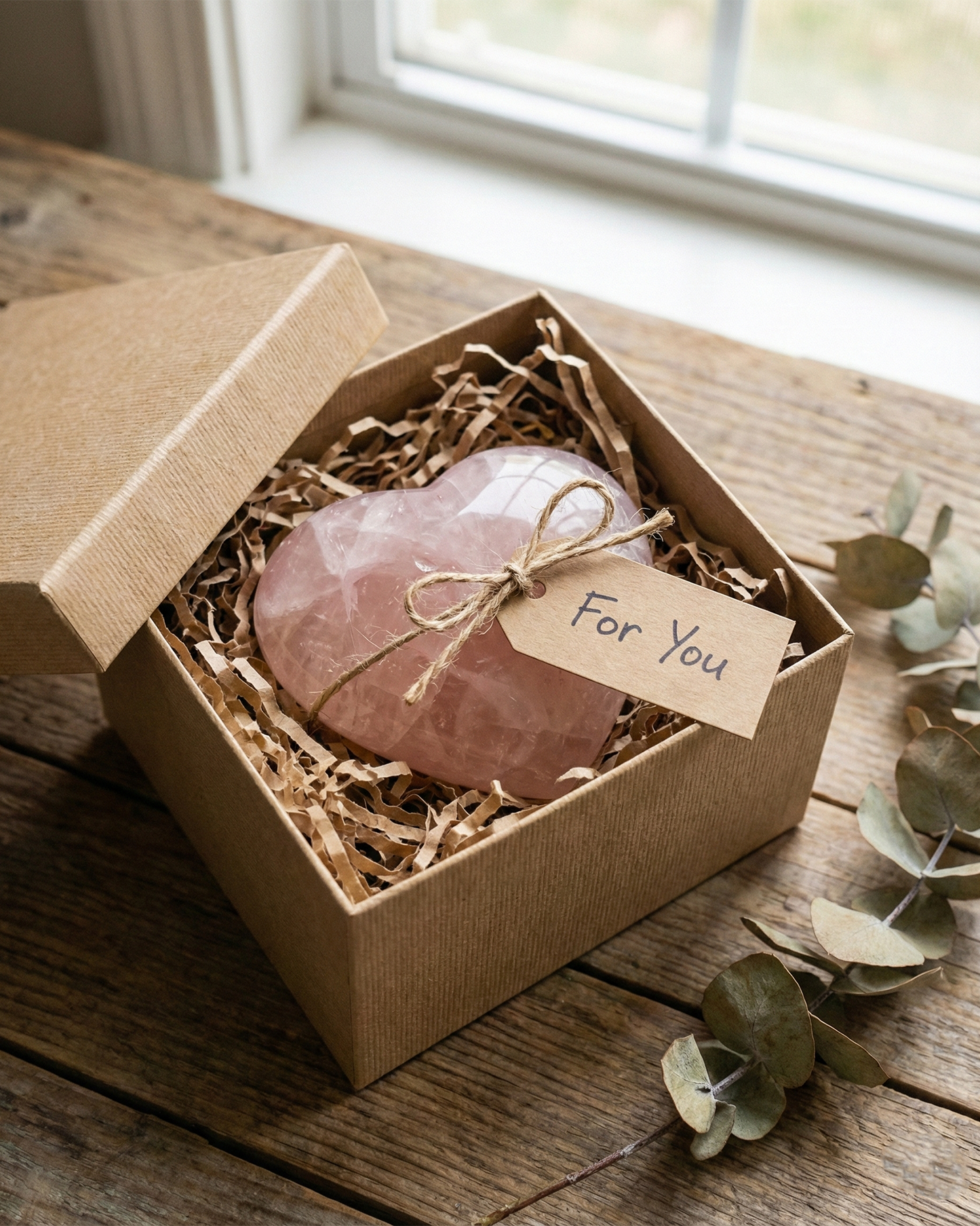 Puffy Rose Quartz Heart (7-9cm) | Natural Love Crystal Stone