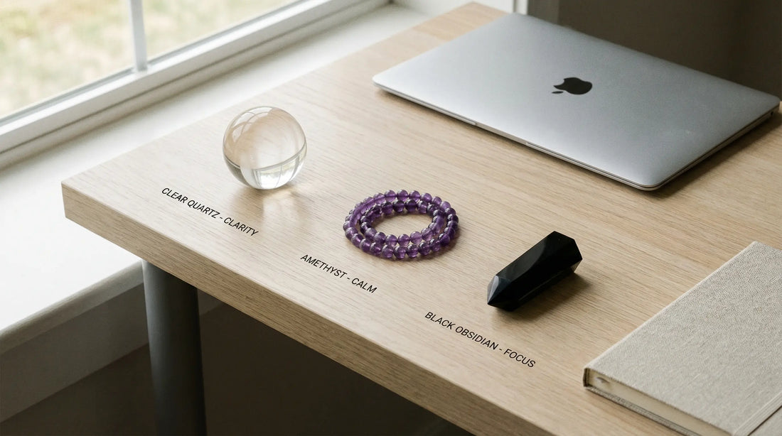 What Crystal Is Best for Desk Focus? Quartz vs Amethyst vs Obsidian