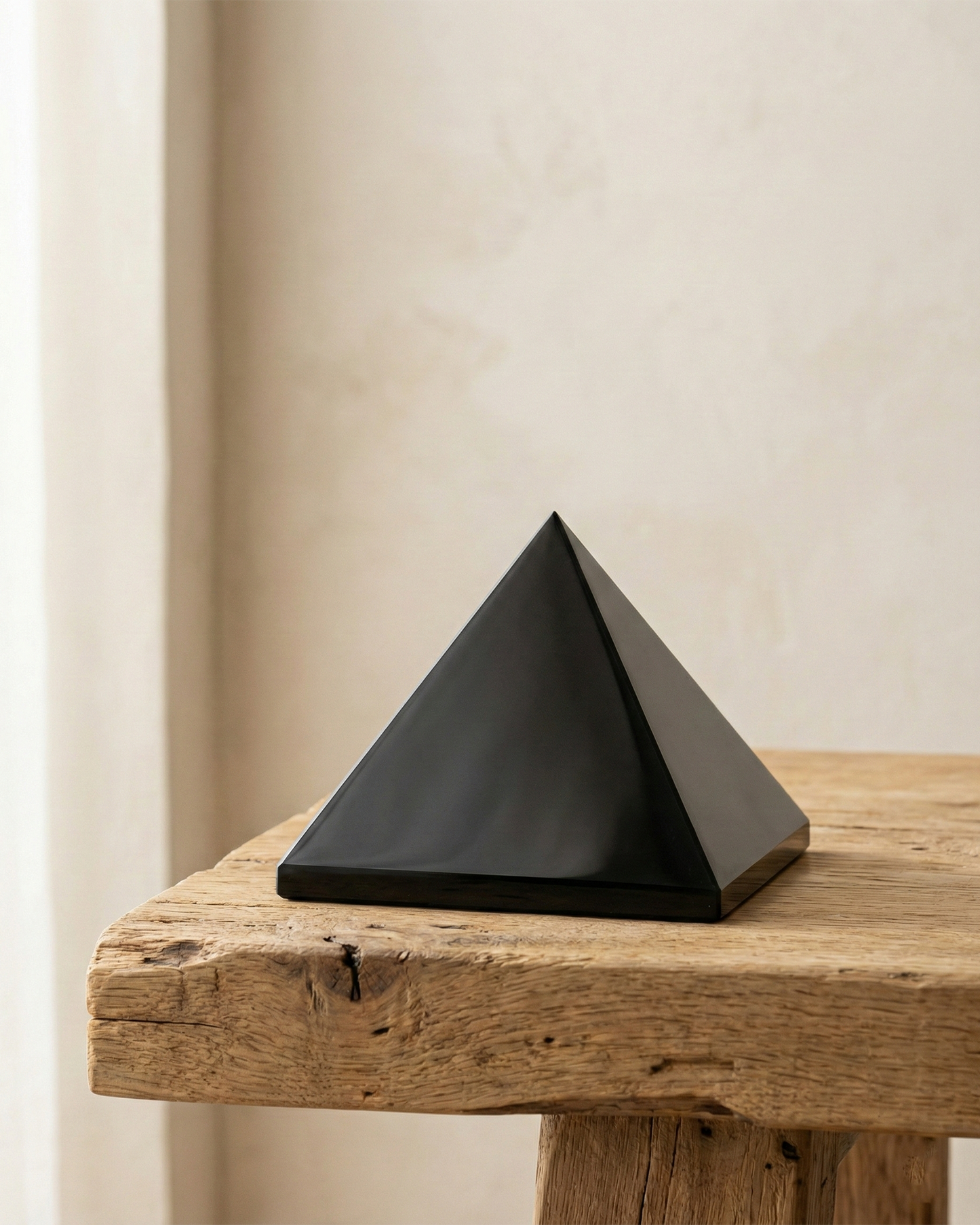 Natural Black Obsidian Pyramid (0.8-3.2kg) | Feng Shui Grounding