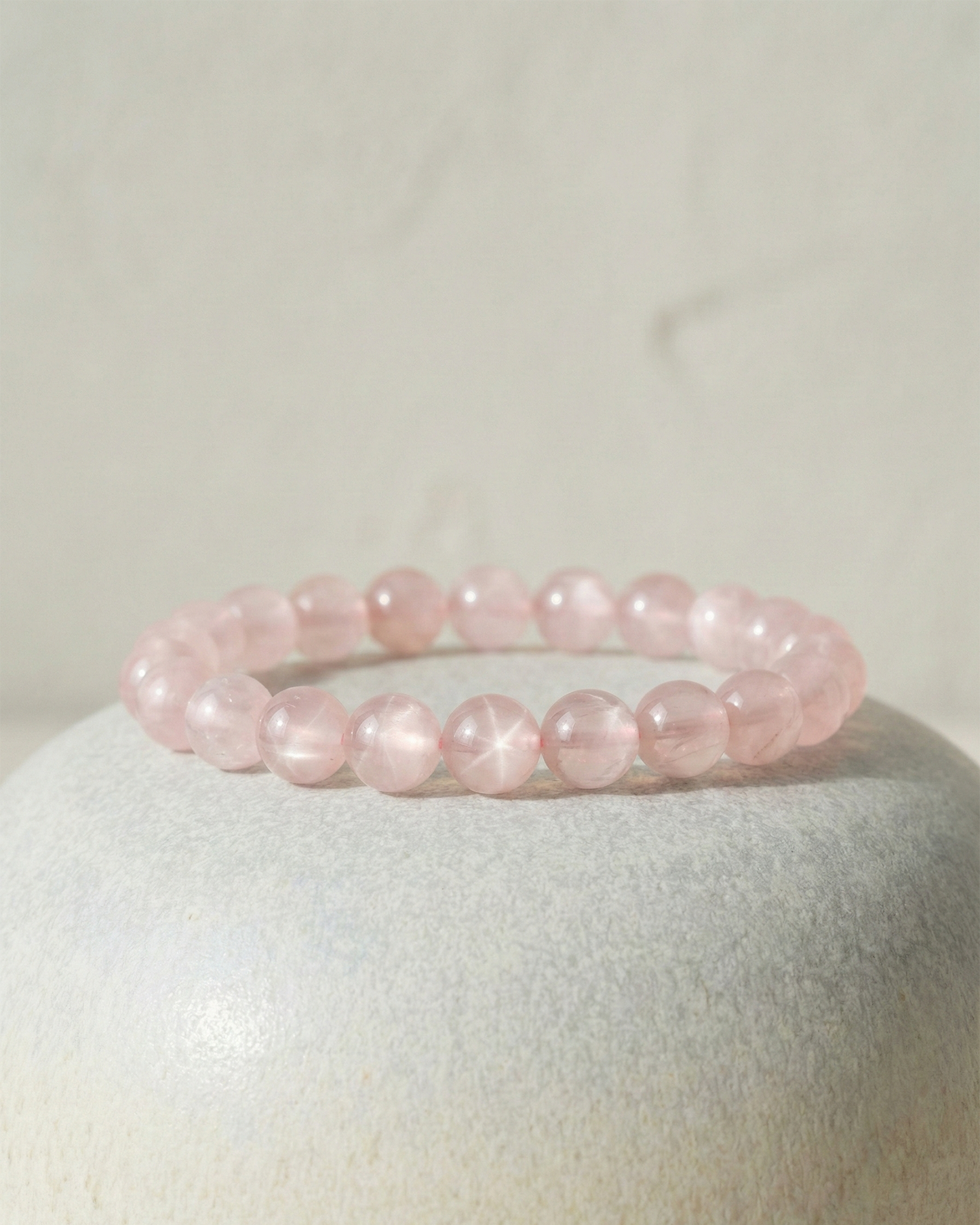 Natural Rose Quartz Bracelet — 7A Grade (10mm / 12mm Beads)
