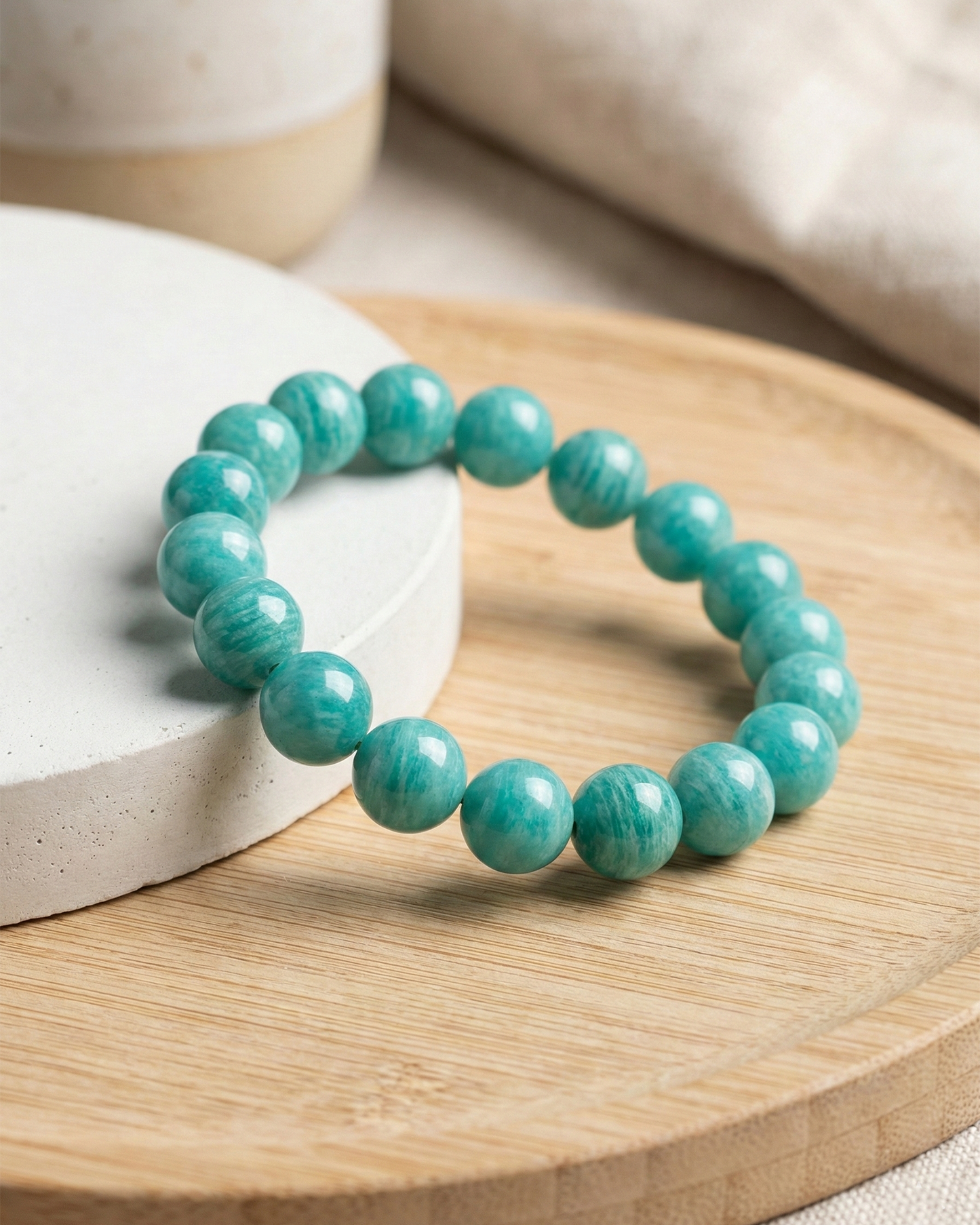 Natural Amazonite Bracelet — Expression & Communication (10mm / 12mm)