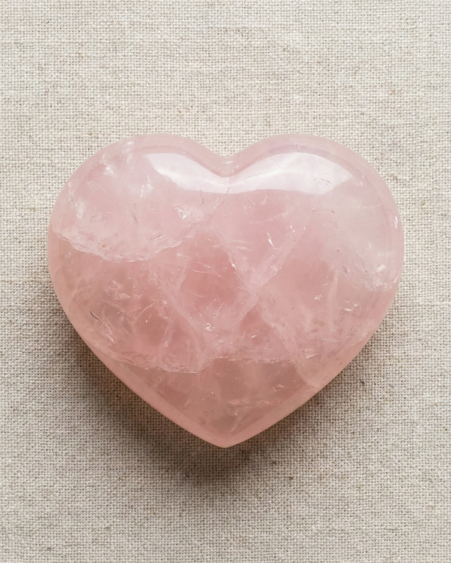 Puffy Rose Quartz Heart (7-9cm) | Natural Love Crystal Stone