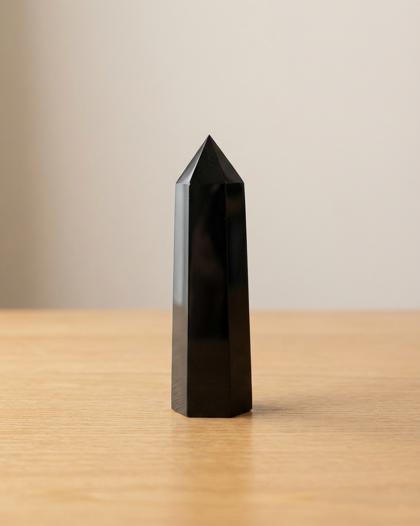 Natural Black Obsidian Crystal Point (12cm) | Feng Shui Focus Wand