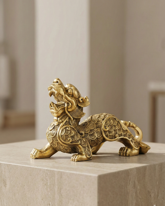 Solid Brass Feng Shui Pixiu — Wealth Attraction & Cash Flow Guardian