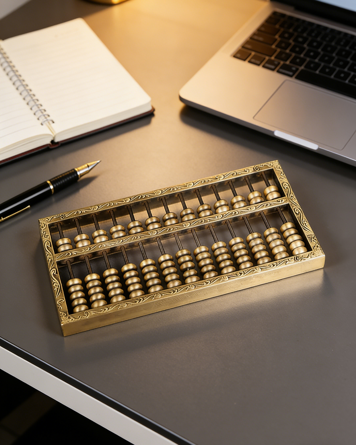 Brass Feng Shui Abacus for Wealth & Business Strategy