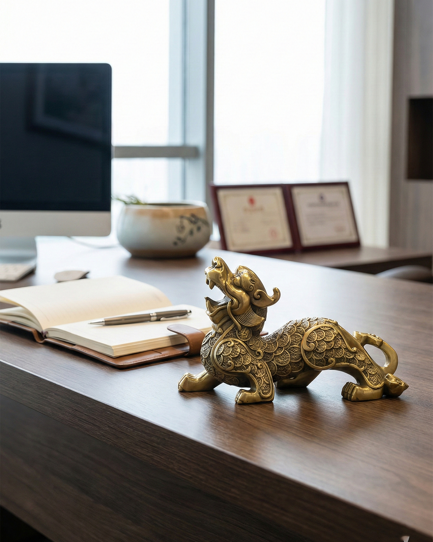 Solid Brass Feng Shui Pixiu — Wealth Attraction & Cash Flow Guardian