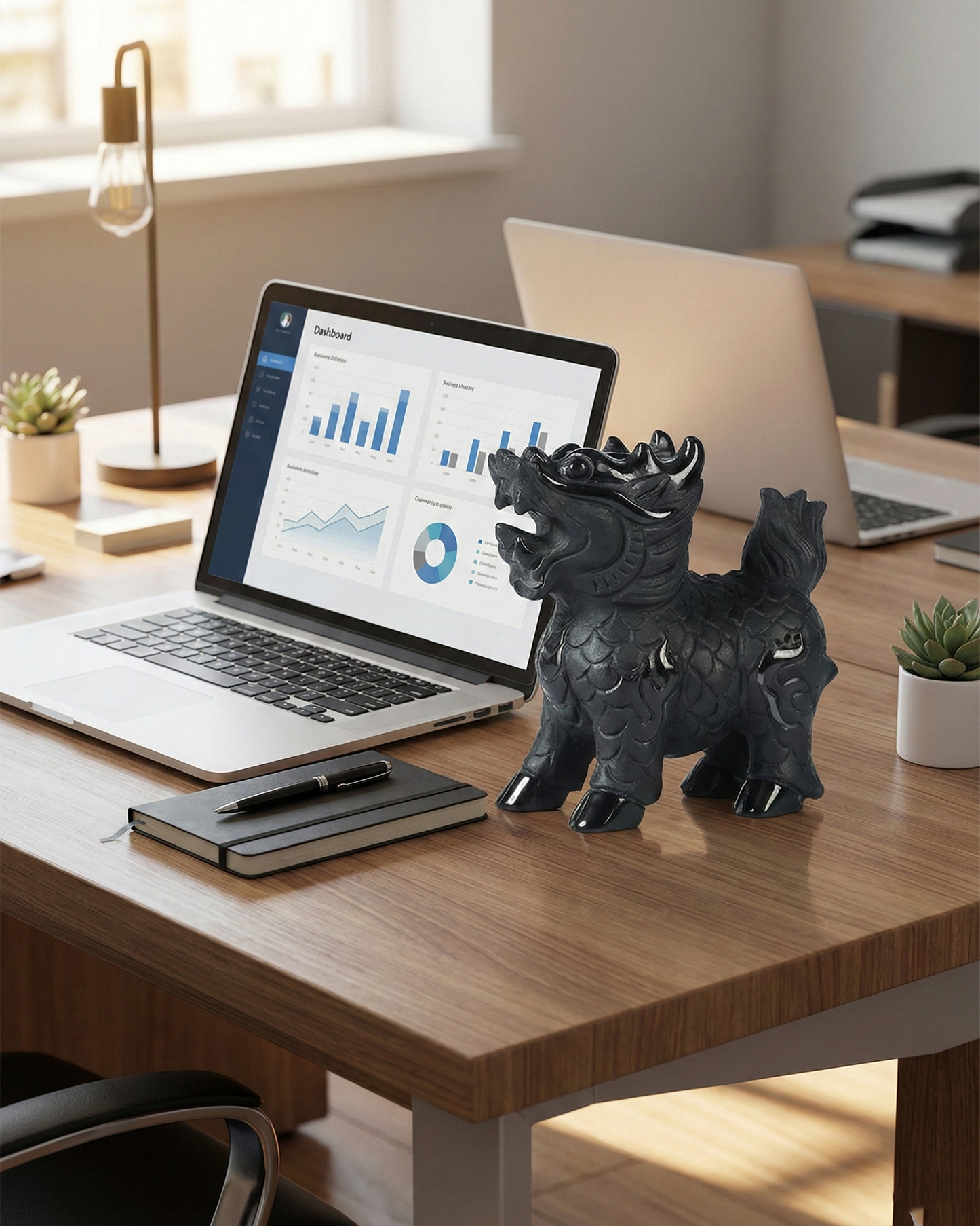 Natural Black Obsidian Qilin Protector — Wealth & Guardian Energy