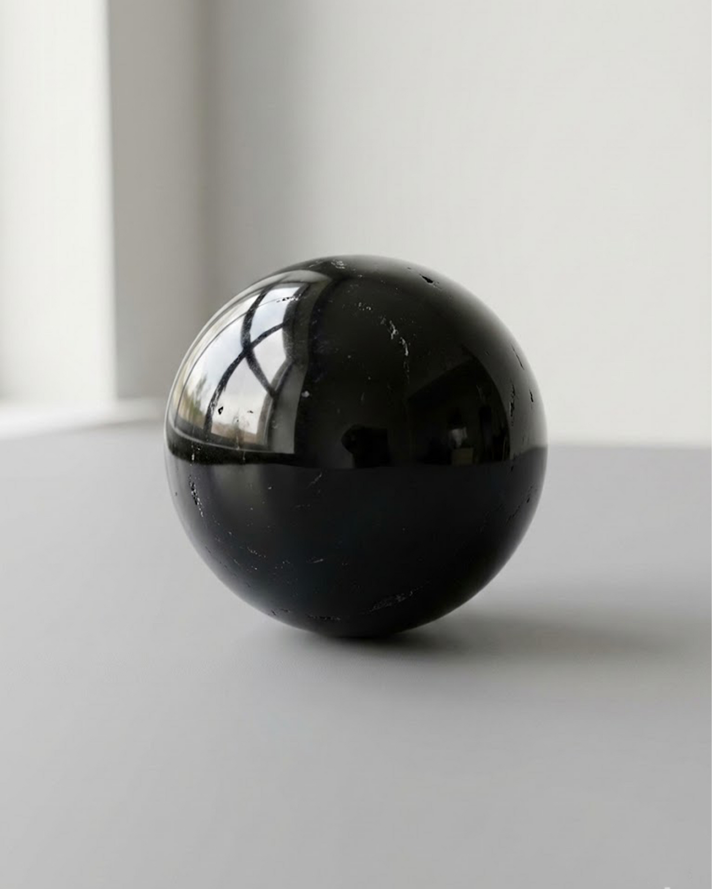 Natural Black Obsidian Crystal Sphere (6cm / 10cm / 13cm)