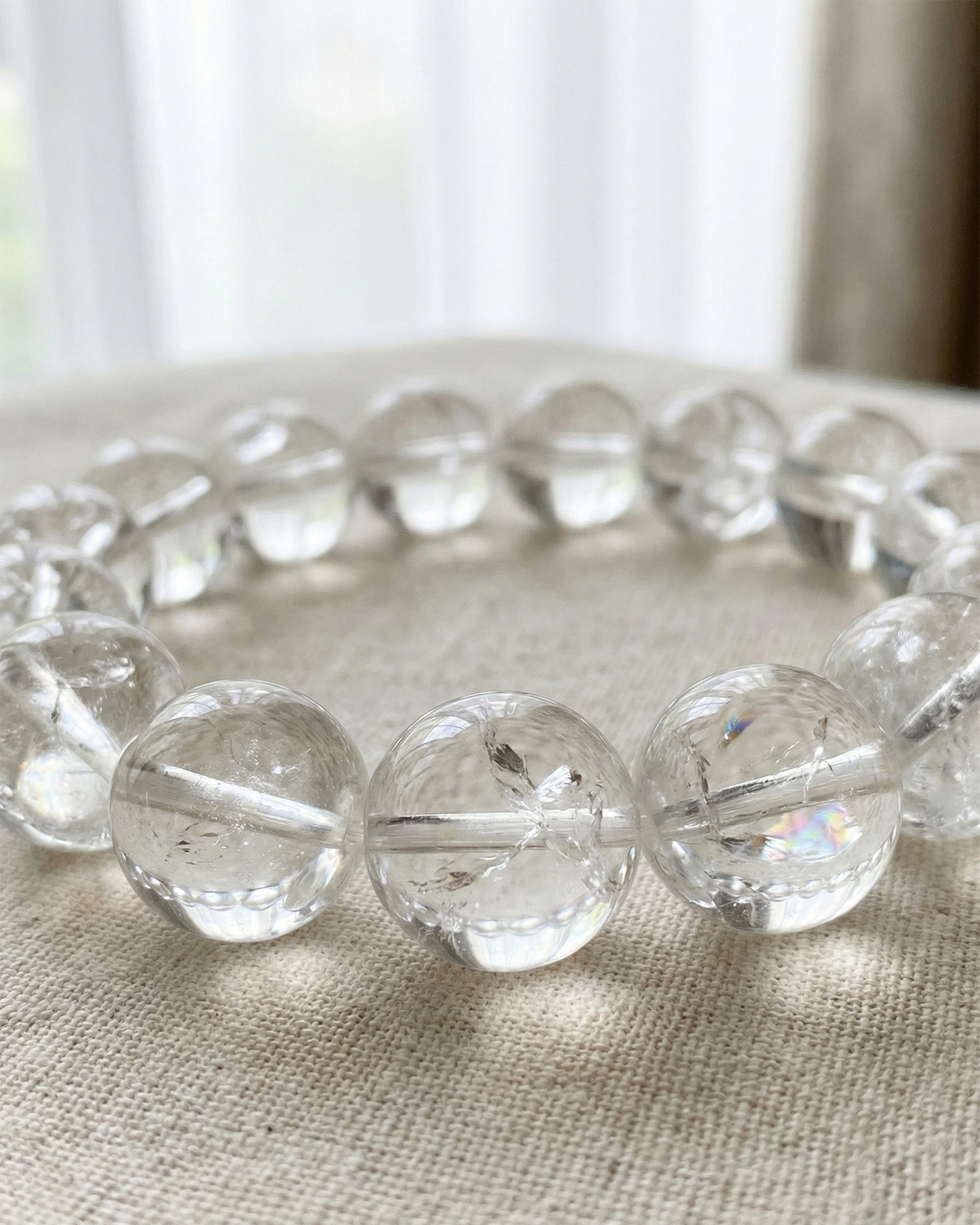 Natural Clear Quartz Bracelet — Clarity & Energy Amplifier (10mm / 12mm)