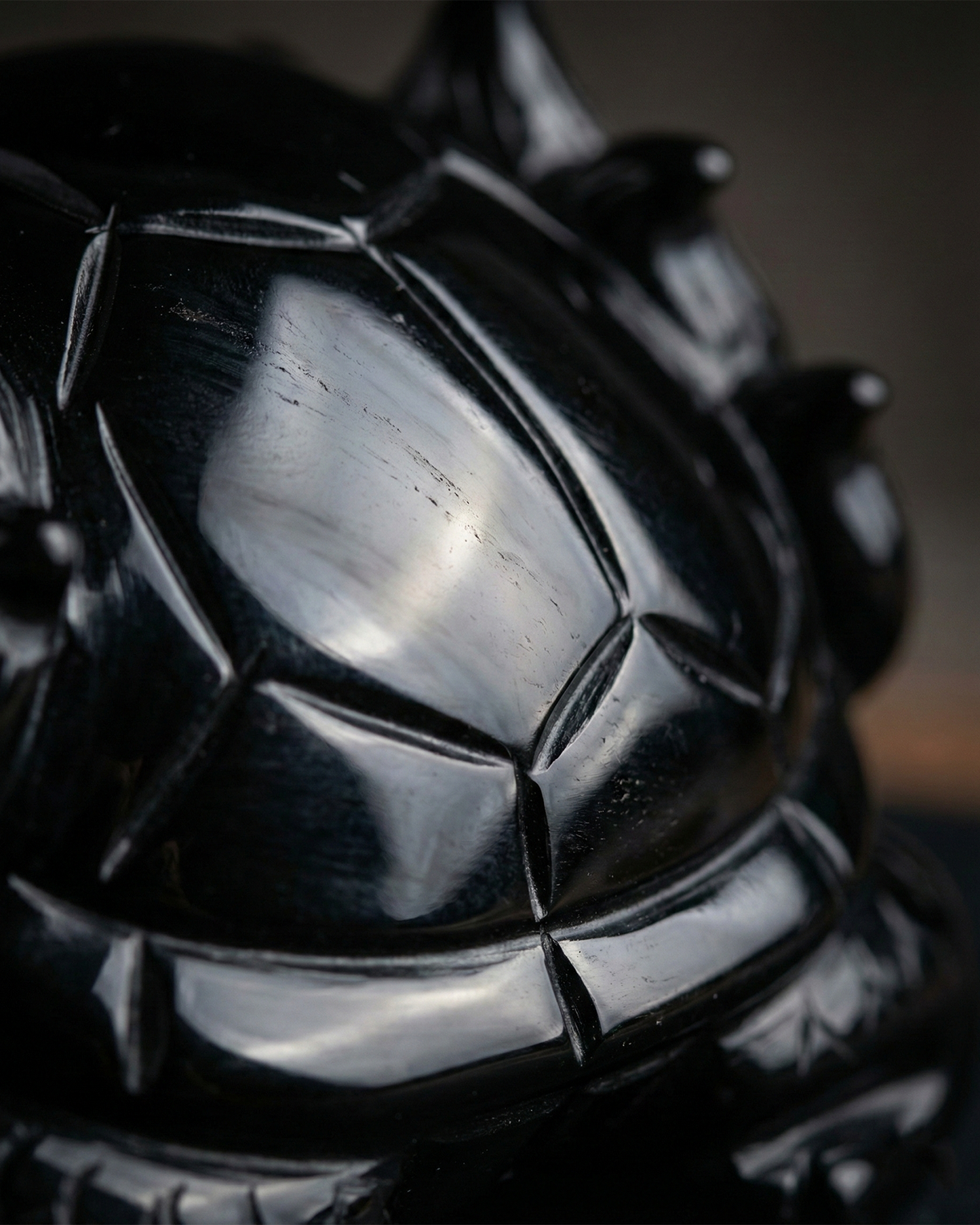 Natural Black Obsidian Turtle (Xuan Wu) — Stability & Home Protection Sculpture (10–26cm)