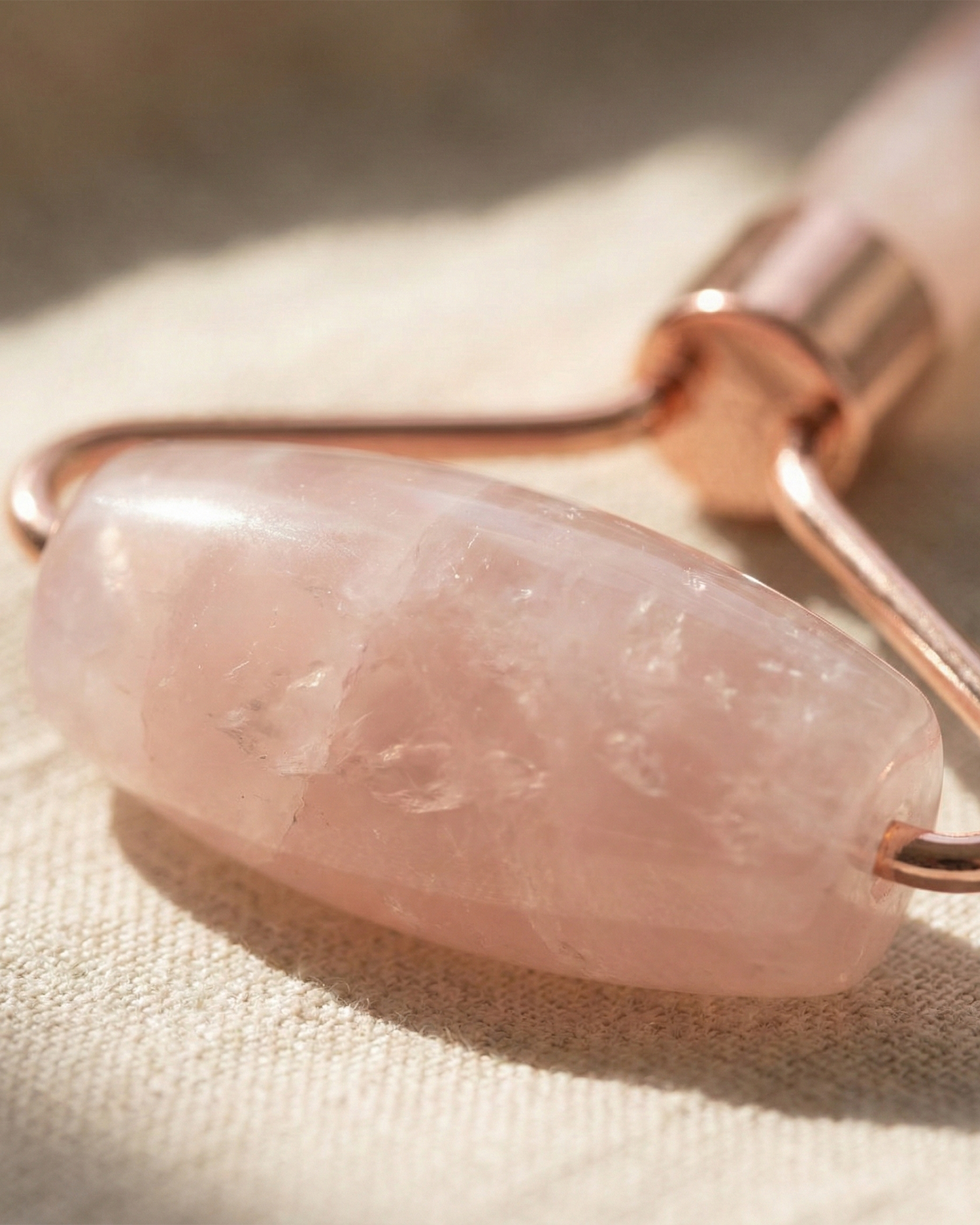 Natural Rose Quartz Gua Sha & Roller Set | Facial Yoga Tools
