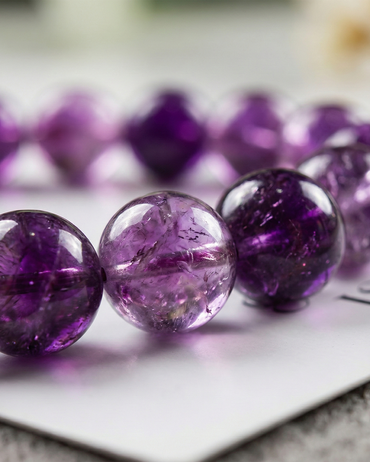 Natural Amethyst Bracelet — Clarity, Awareness & Mental Alignment (10mm / 12mm)