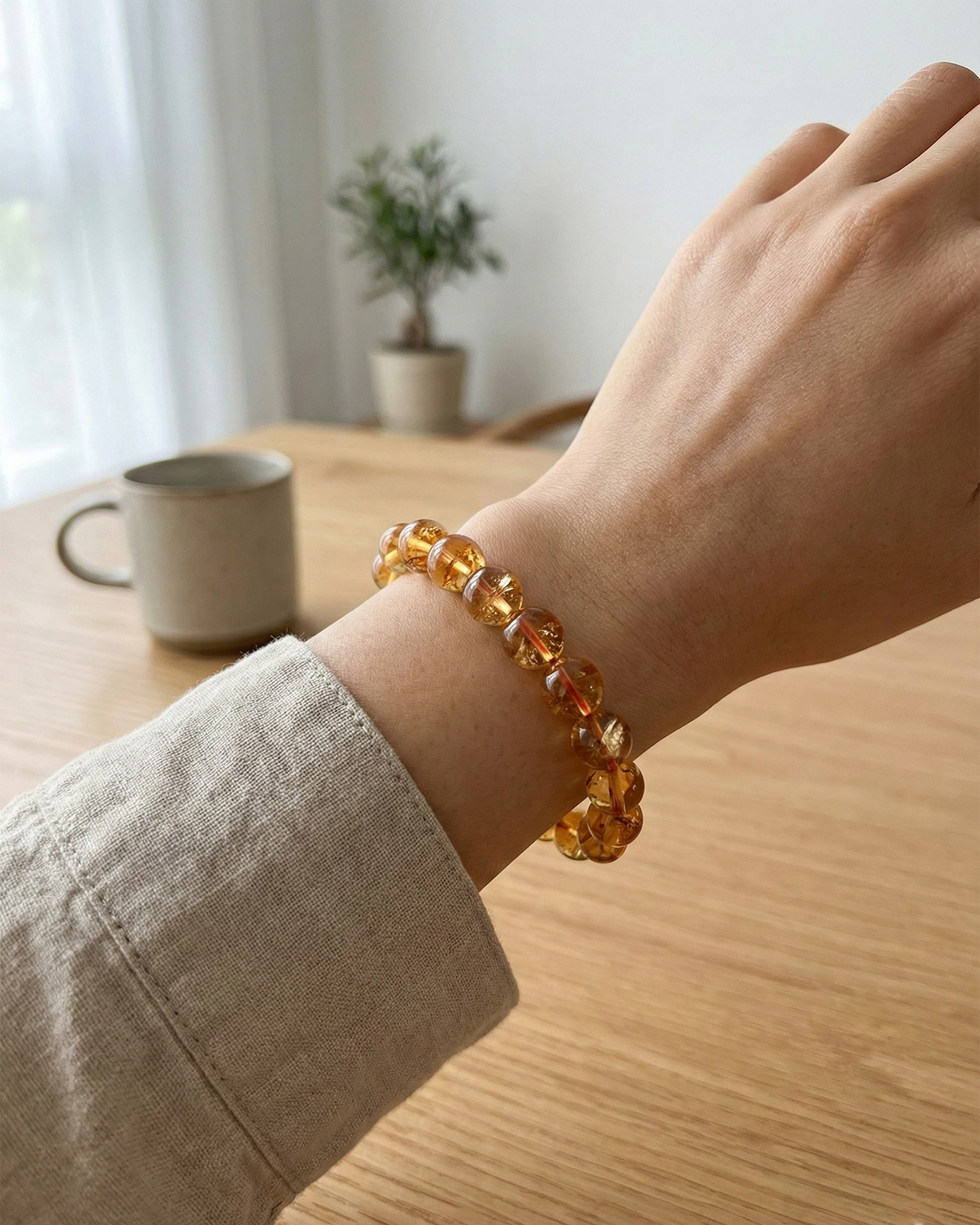 Natural Citrine Bracelet — Action & Wealth Energy (10mm / 12mm)