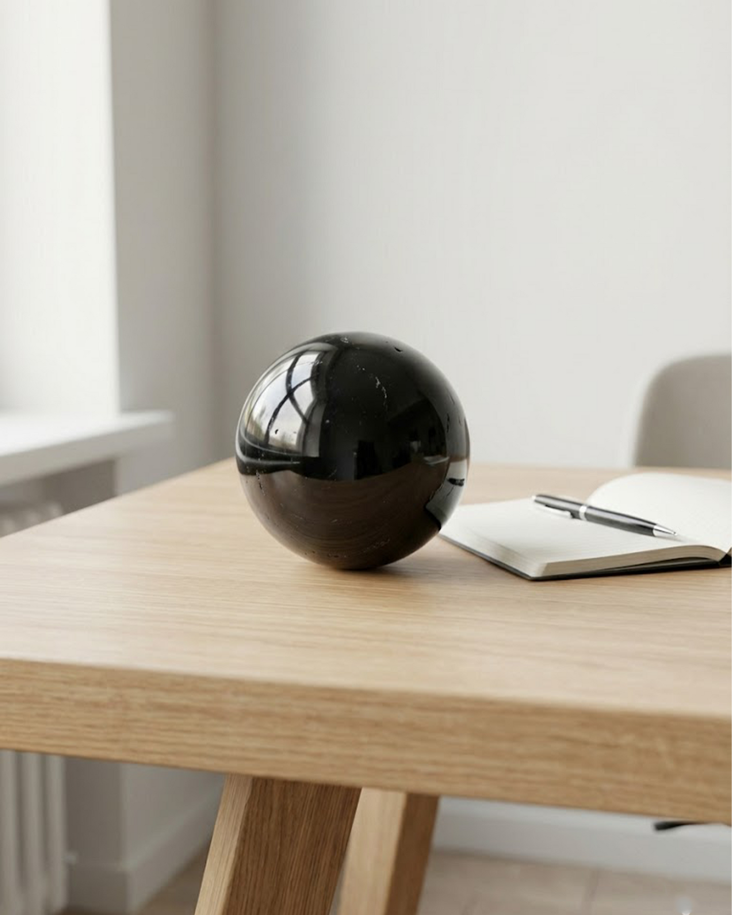 Natural Black Obsidian Crystal Sphere (6cm / 10cm / 13cm)