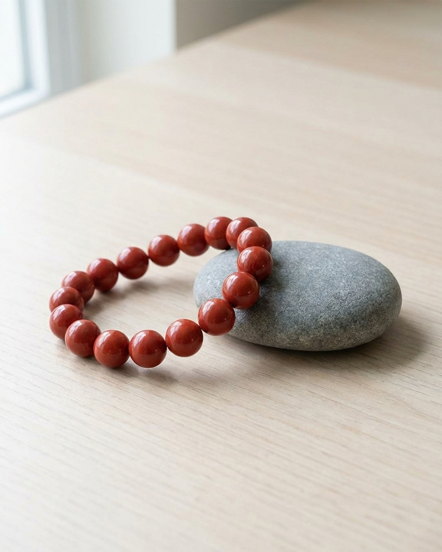 Natural "Flame Red" Rhodochrosite Bracelet | Vivid Banded Gemstone