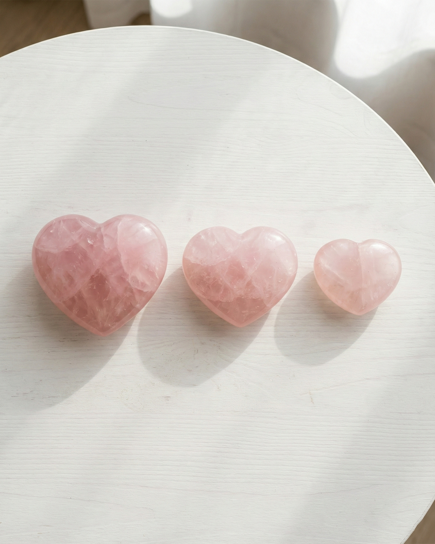 Puffy Rose Quartz Heart (7-9cm) | Natural Love Crystal Stone