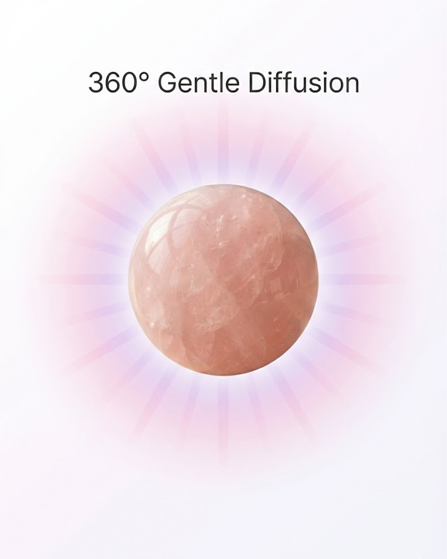 Natural Rose Quartz Crystal Sphere — Heart & Harmony Stone