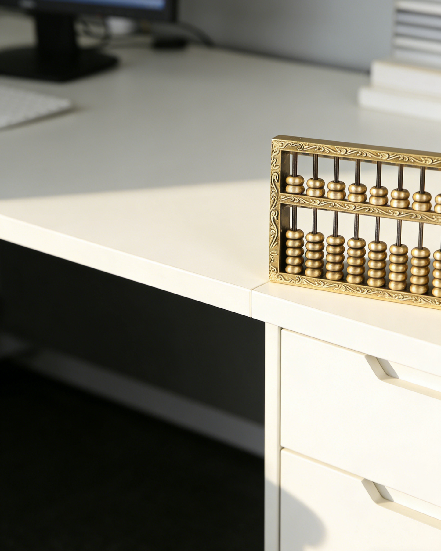 Brass Feng Shui Abacus for Wealth & Business Strategy