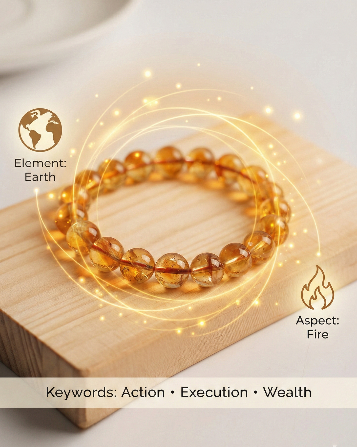 Natural Citrine Bracelet — Action & Wealth Energy (10mm / 12mm)