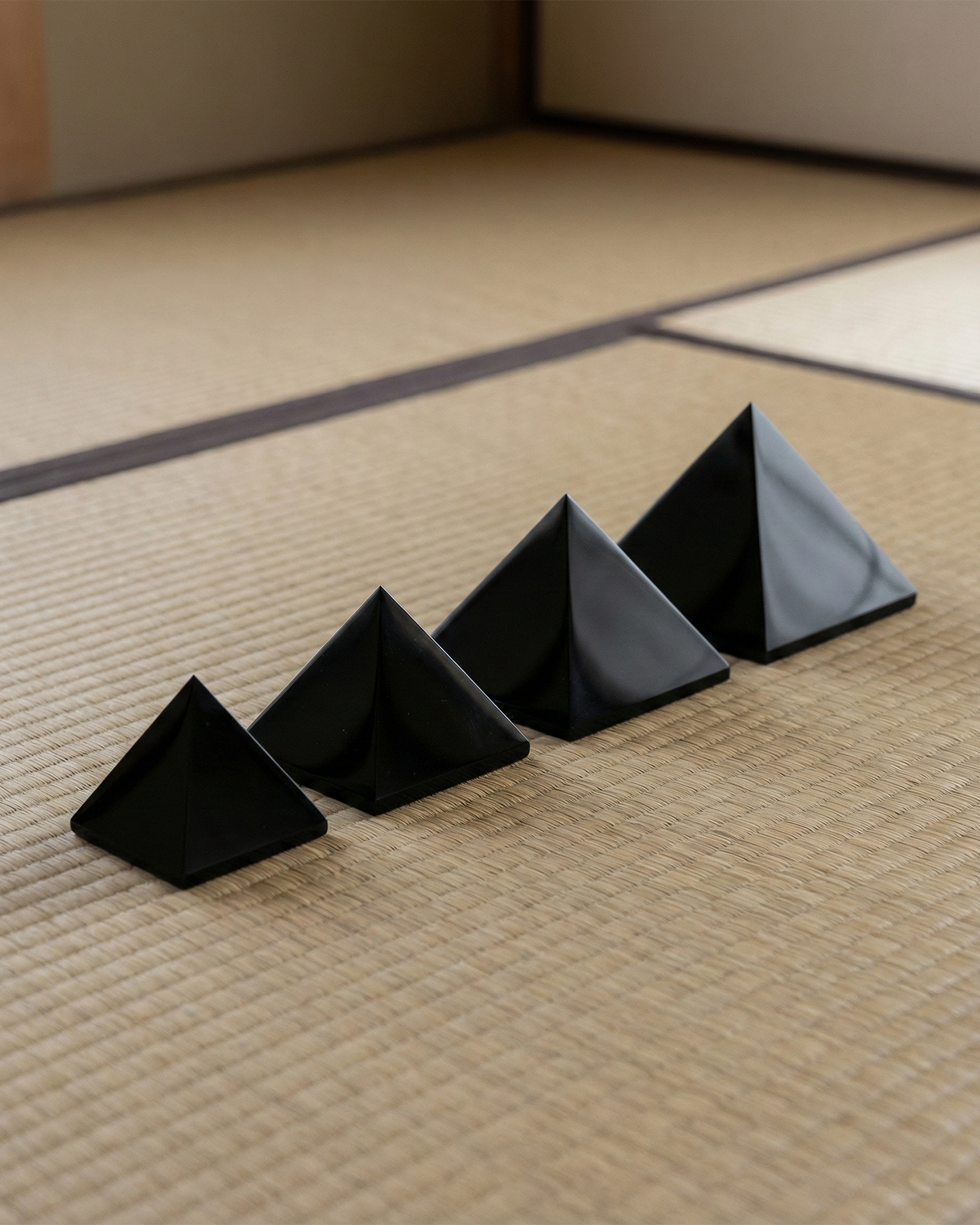 Natural Black Obsidian Pyramid (0.8-3.2kg) | Feng Shui Grounding