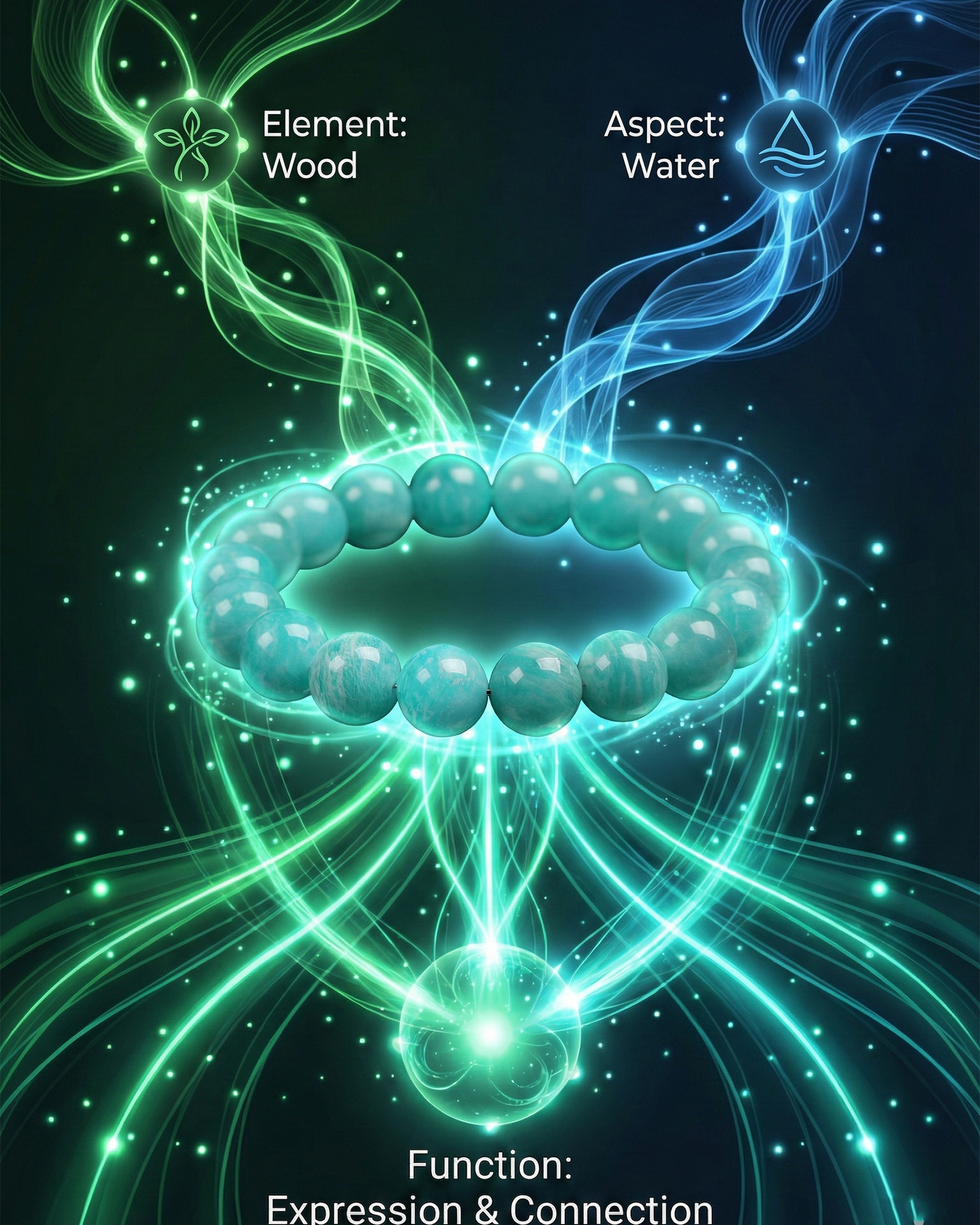 Natural Amazonite Bracelet — Expression & Communication (10mm / 12mm)