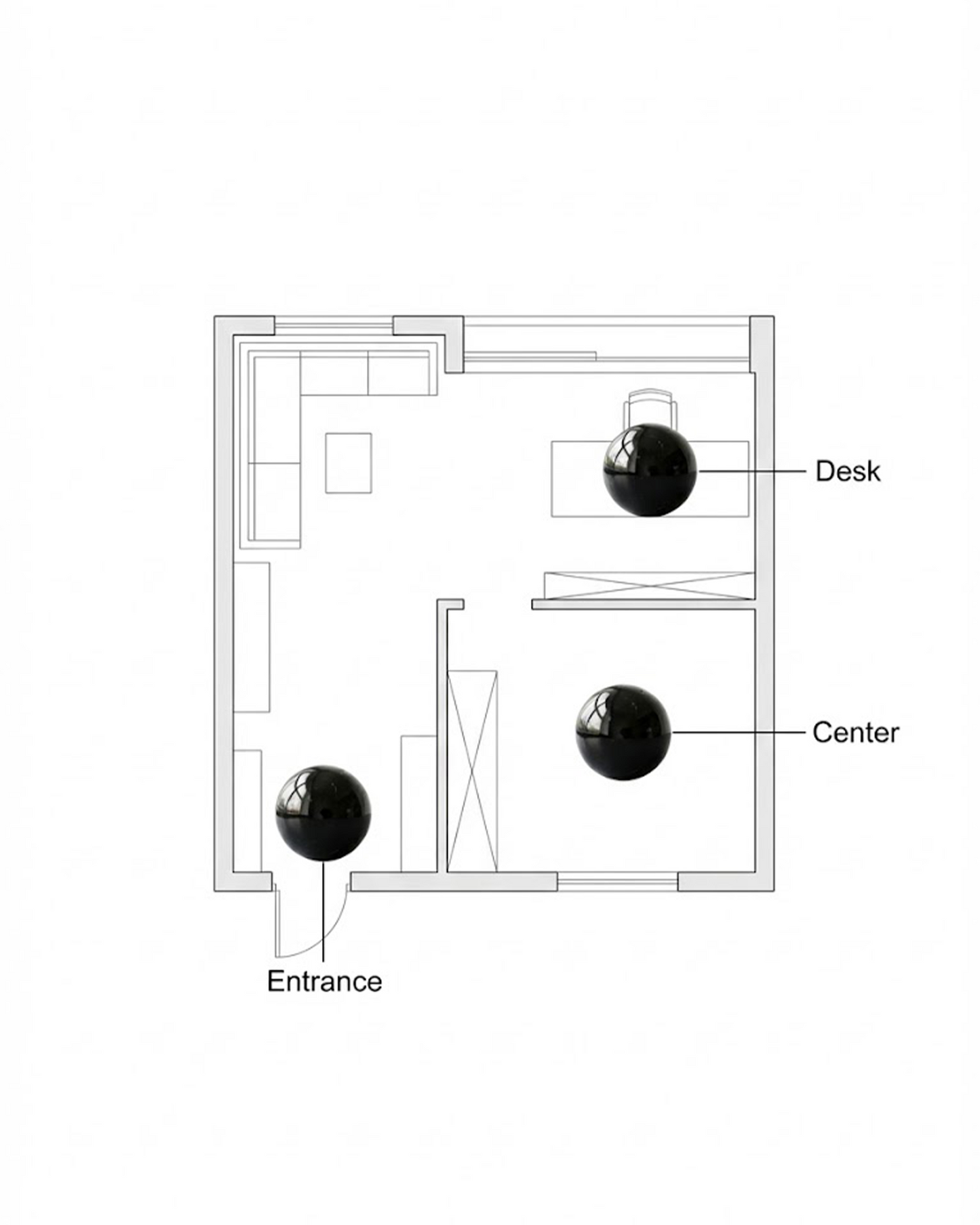 Natural Black Obsidian Crystal Sphere (6cm / 10cm / 13cm)