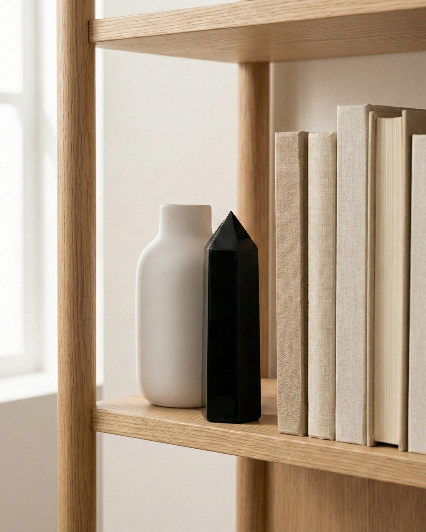 Natural Black Obsidian Crystal Point (12cm) | Feng Shui Focus Wand