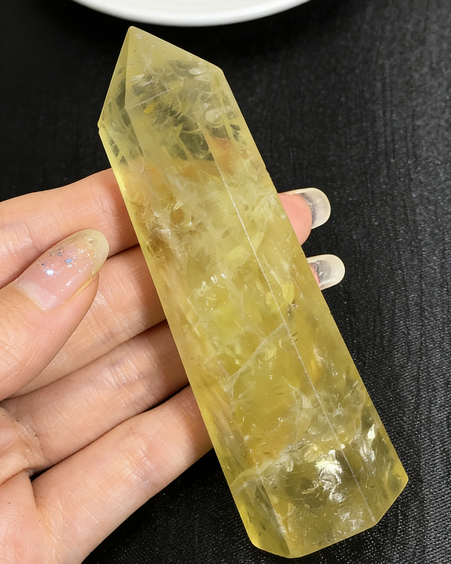 Natural Yellow Citrine Hexagonal Crystal Tower (10cm)