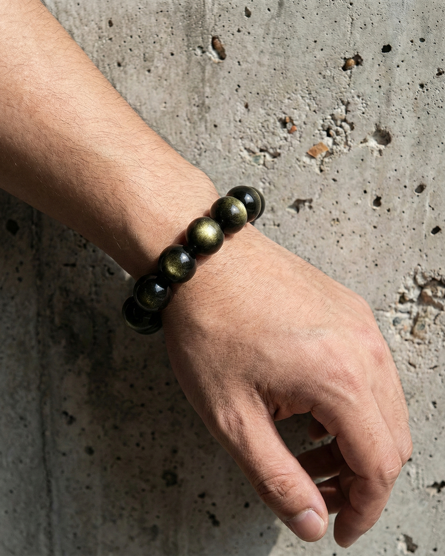 Natural Golden Obsidian Bracelet (Double Eye) | Wealth & Protection