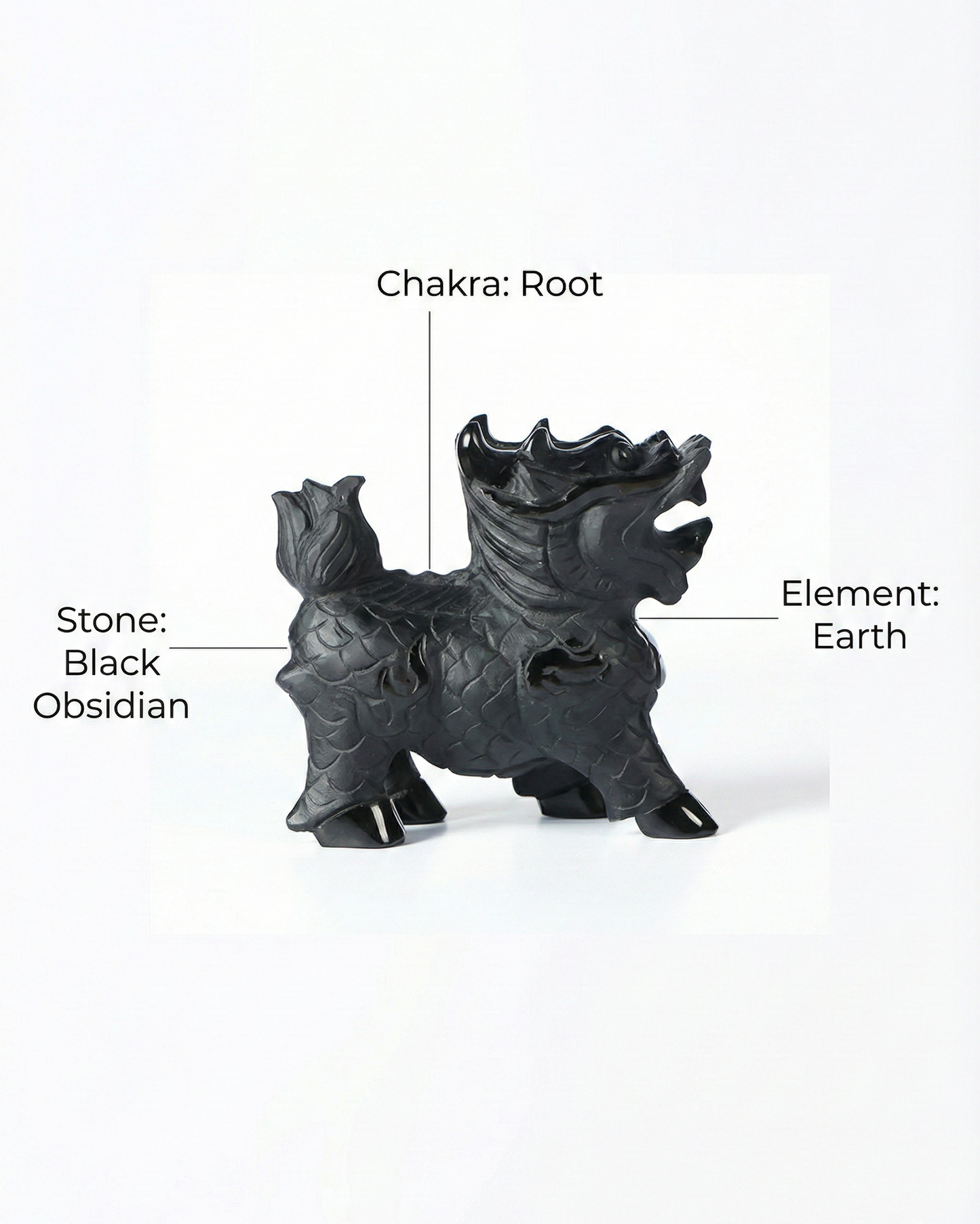 Natural Black Obsidian Qilin Protector — Wealth & Guardian Energy