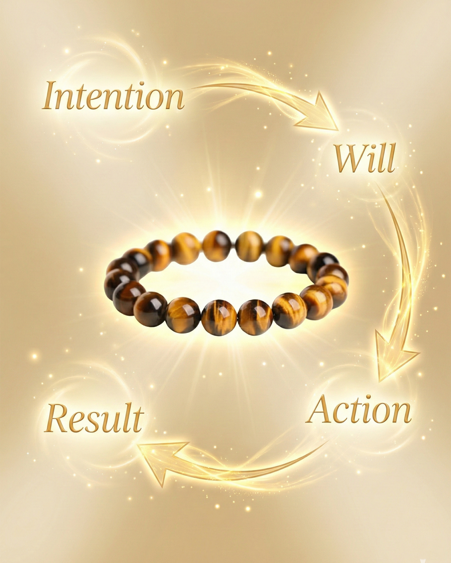 Natural Tiger’s Eye Bracelet — Willpower & Boundary (10/12/14mm)