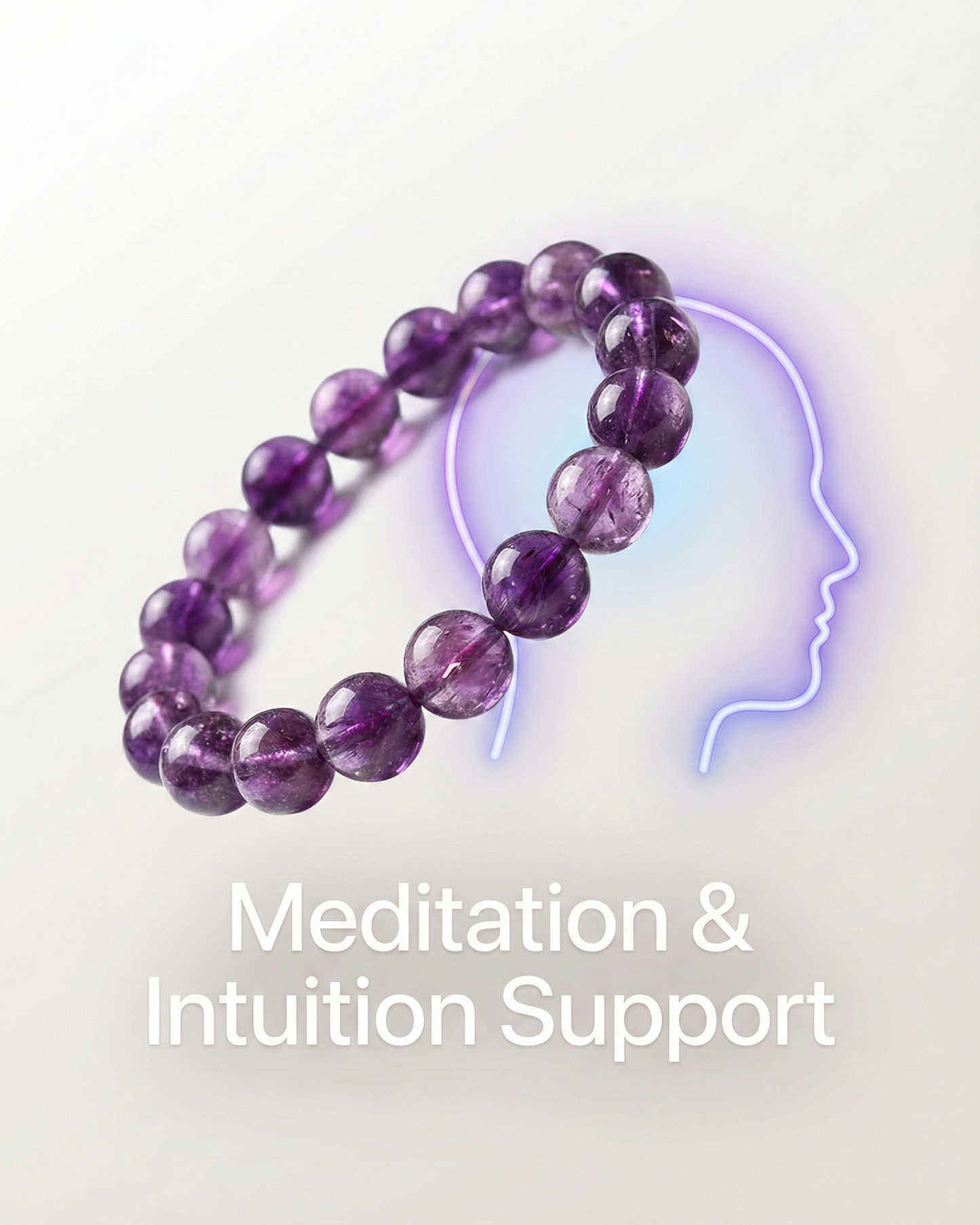 Natural Amethyst Bracelet — Clarity, Awareness & Mental Alignment (10mm / 12mm)