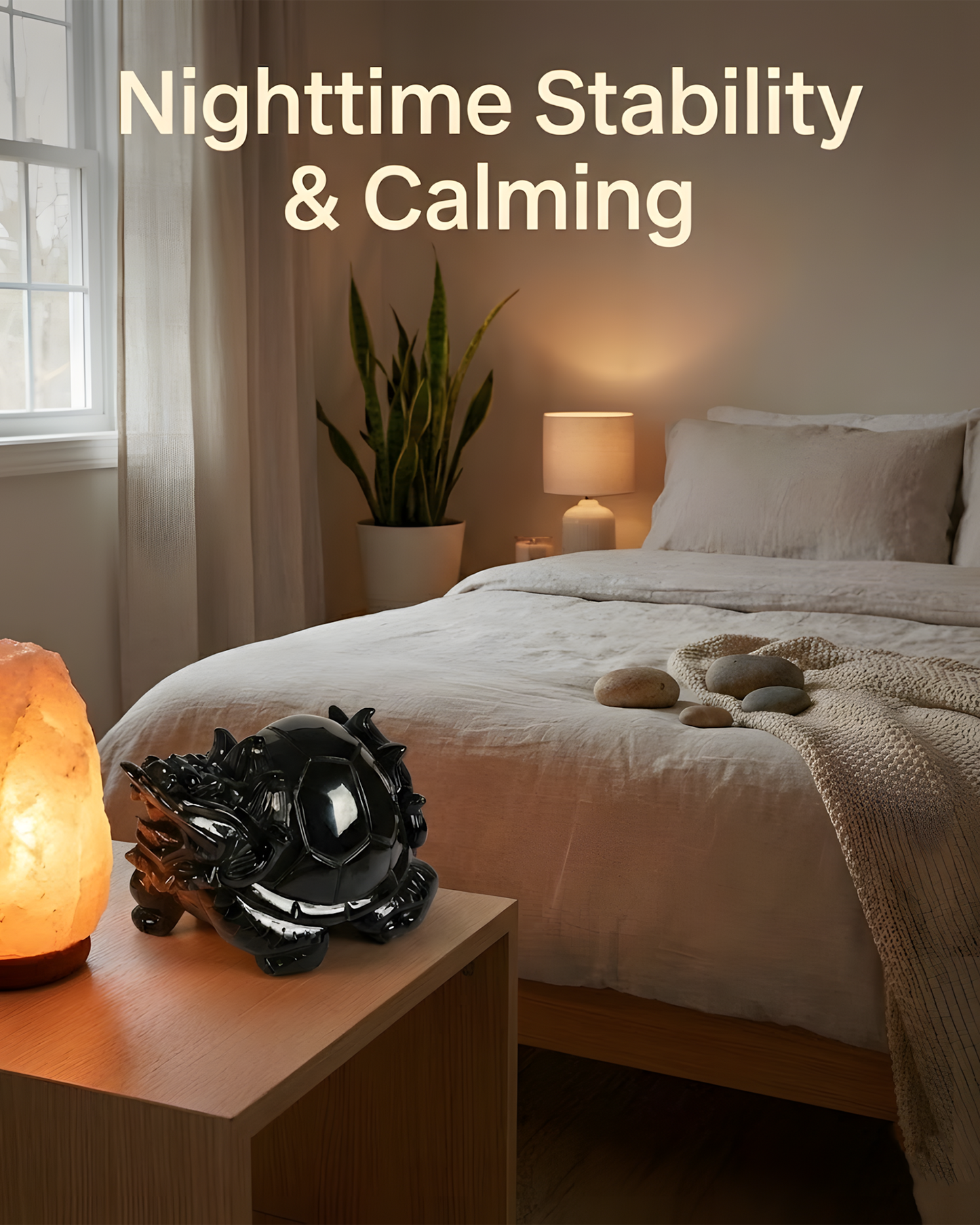 Natural Black Obsidian Turtle (Xuan Wu) — Stability & Home Protection Sculpture (10–26cm)