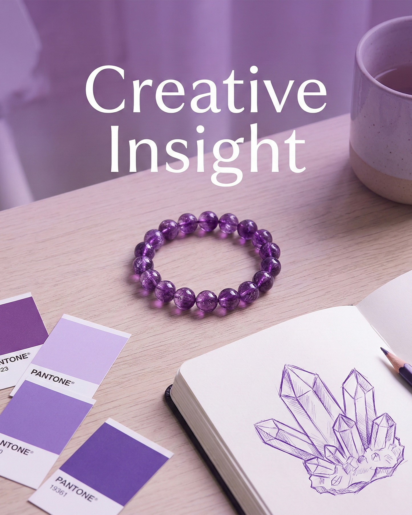 Natural Amethyst Bracelet — Clarity, Awareness & Mental Alignment (10mm / 12mm)