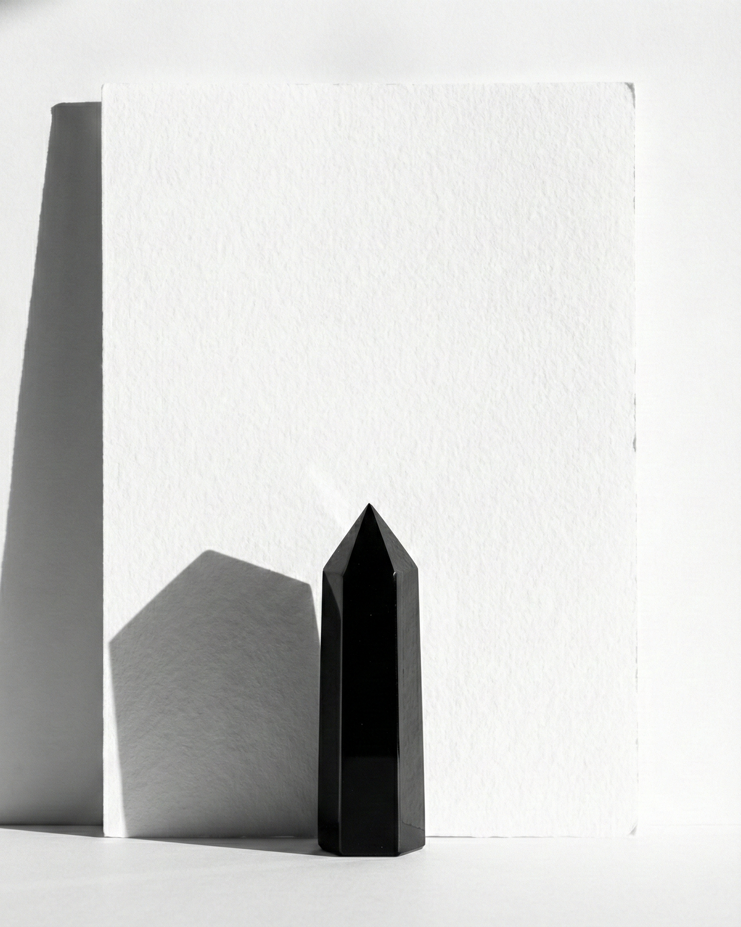 Natural Black Obsidian Crystal Point (12cm) | Feng Shui Focus Wand