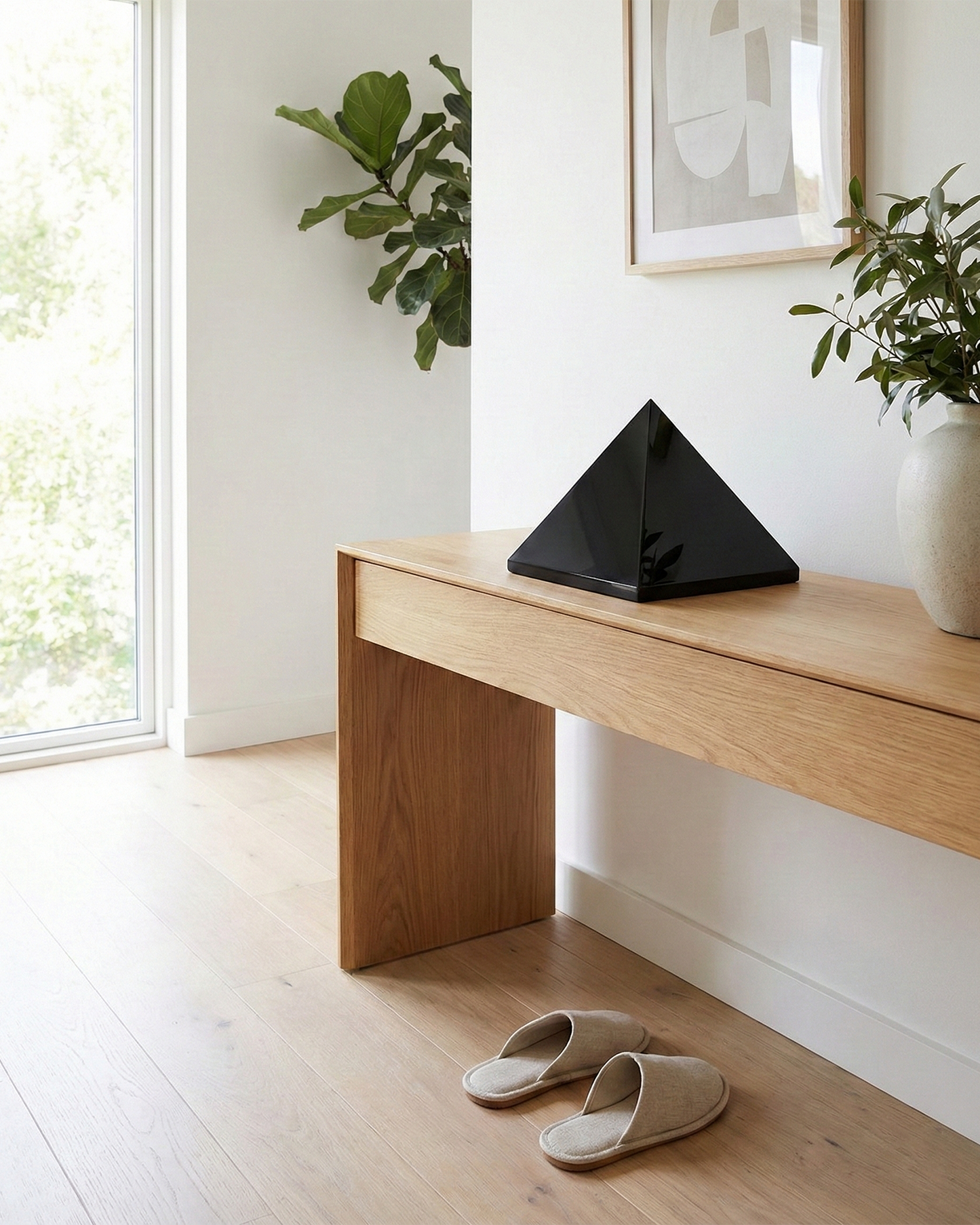 Natural Black Obsidian Pyramid (0.8-3.2kg) | Feng Shui Grounding
