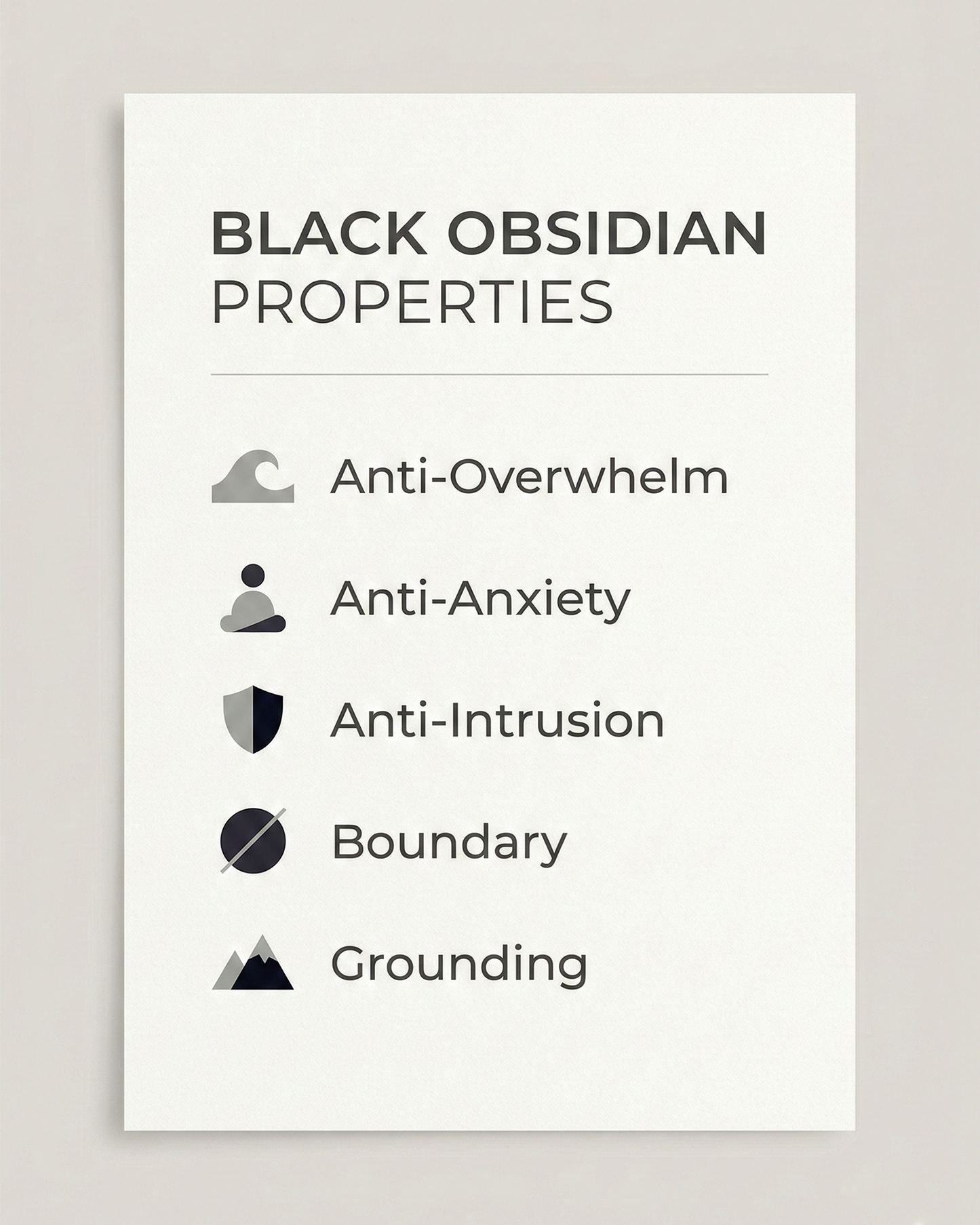 Natural Black Obsidian Bracelet — Energetic Boundary & Deep Protection (10/12/14/16mm)