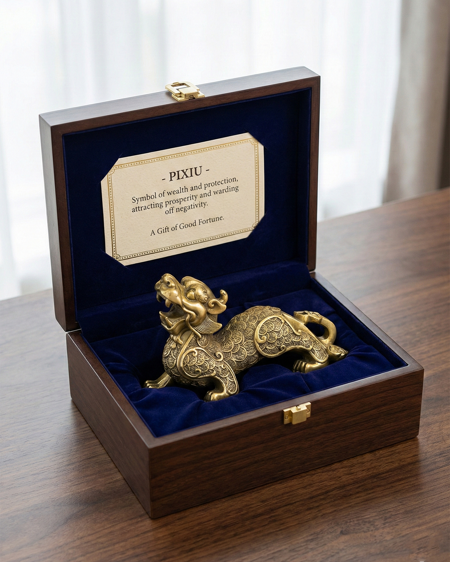 Solid Brass Feng Shui Pixiu — Wealth Attraction & Cash Flow Guardian