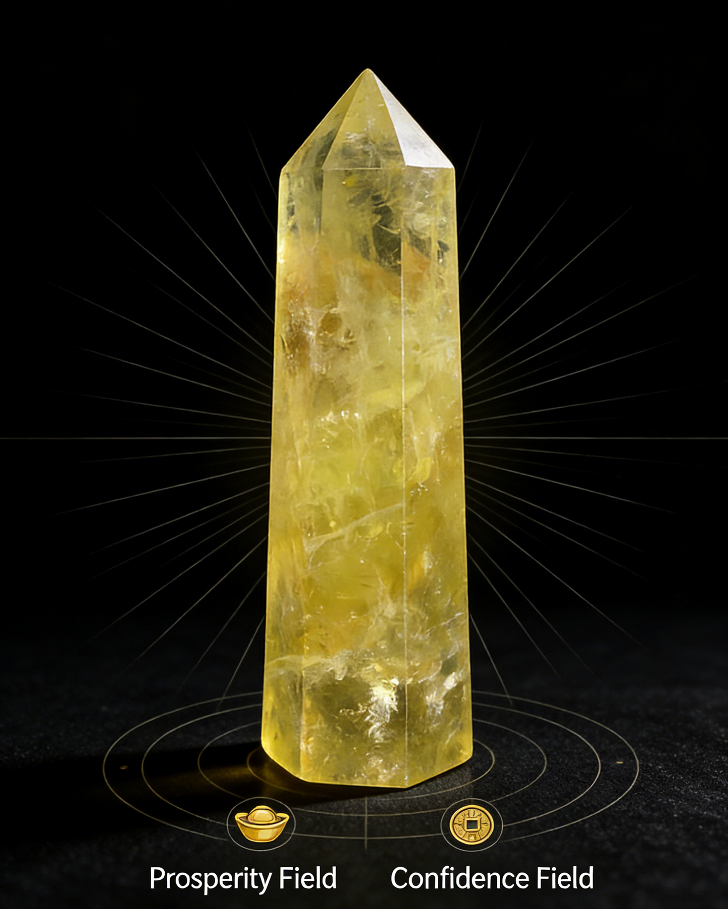 Natural Yellow Citrine Hexagonal Crystal Tower (10cm)