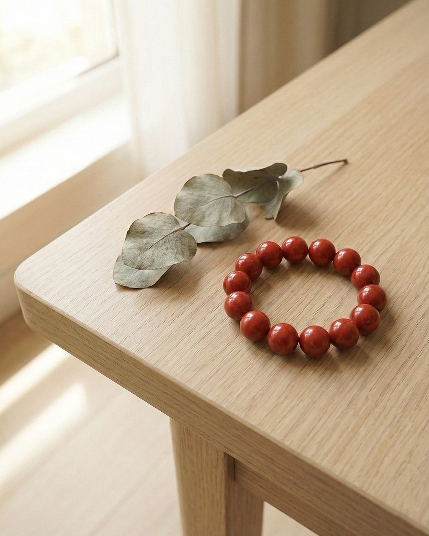 Natural "Flame Red" Rhodochrosite Bracelet | Vivid Banded Gemstone