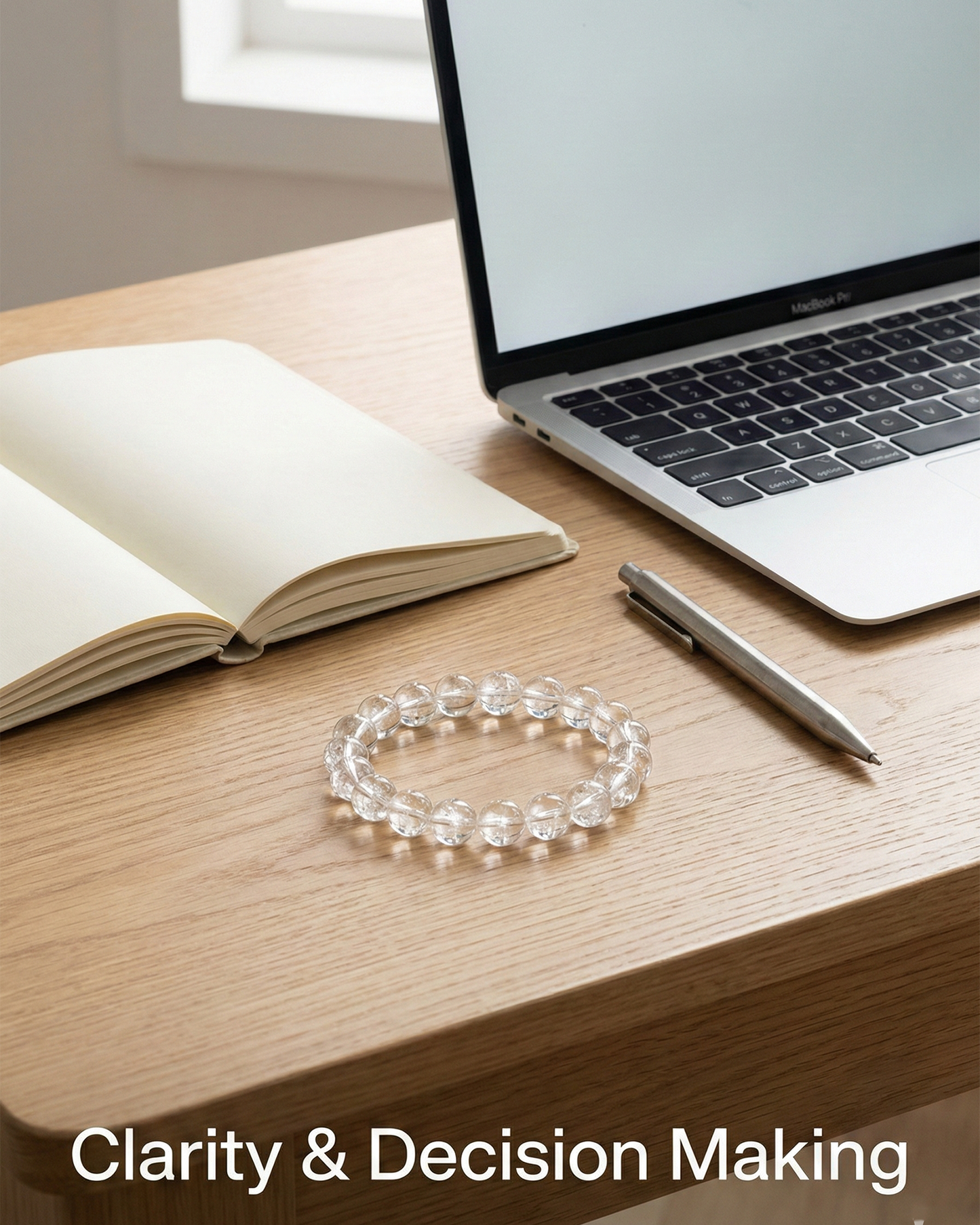 Natural Clear Quartz Bracelet — Clarity & Energy Amplifier (10mm / 12mm)