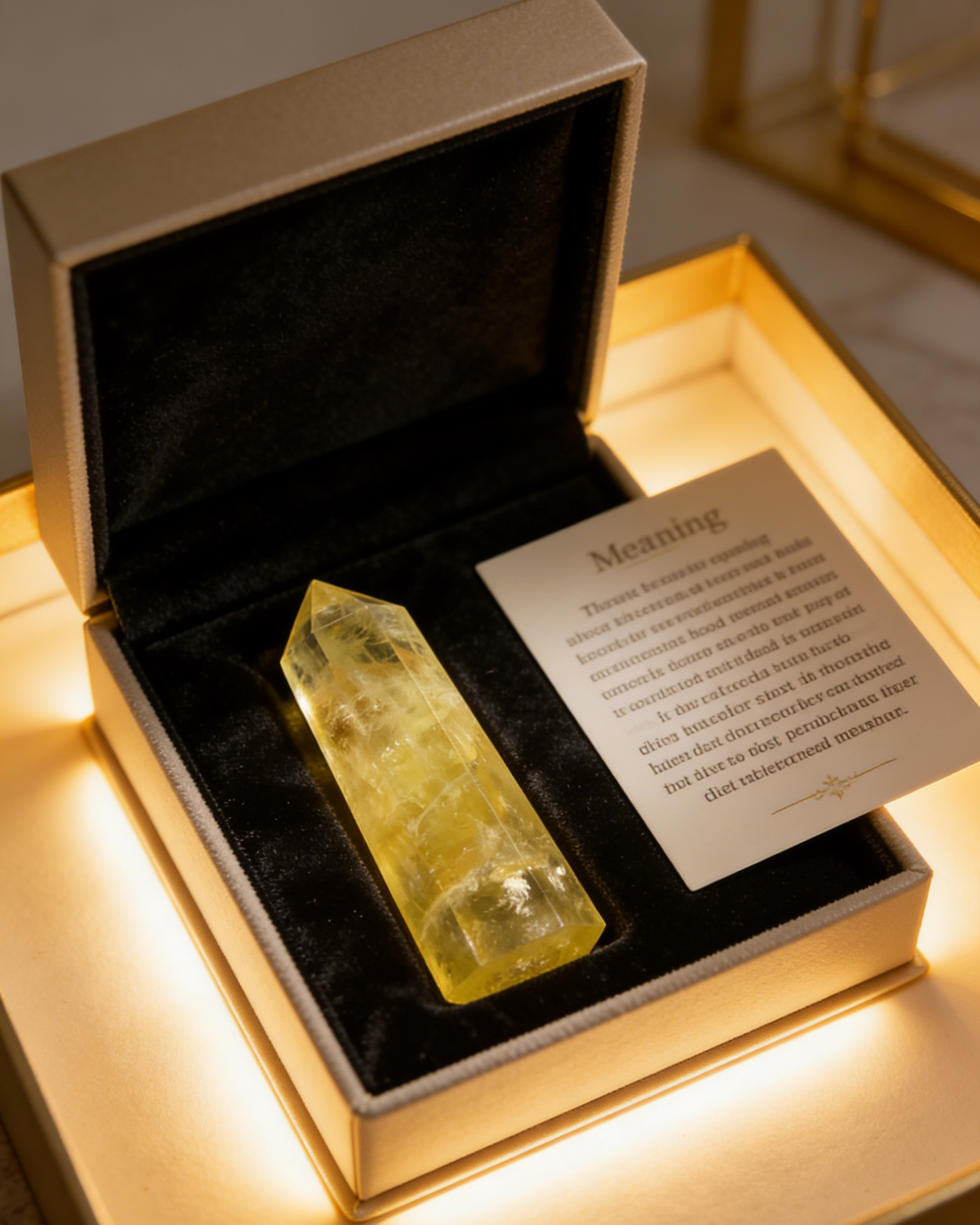 Natural Yellow Citrine Hexagonal Crystal Tower (10cm)