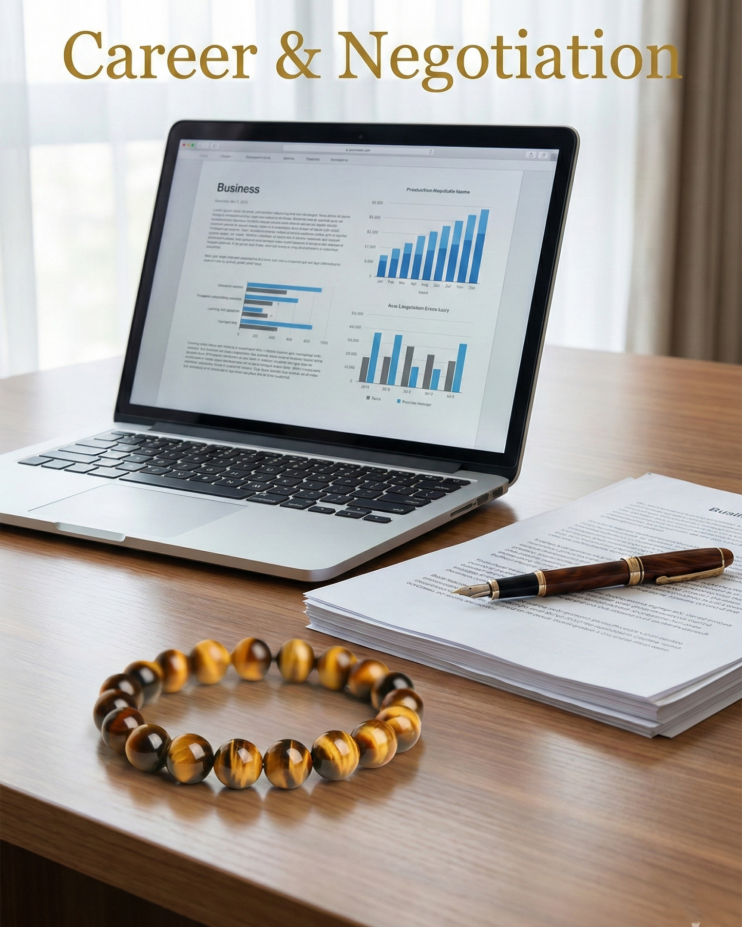 Natural Tiger’s Eye Bracelet — Willpower & Boundary (10/12/14mm)