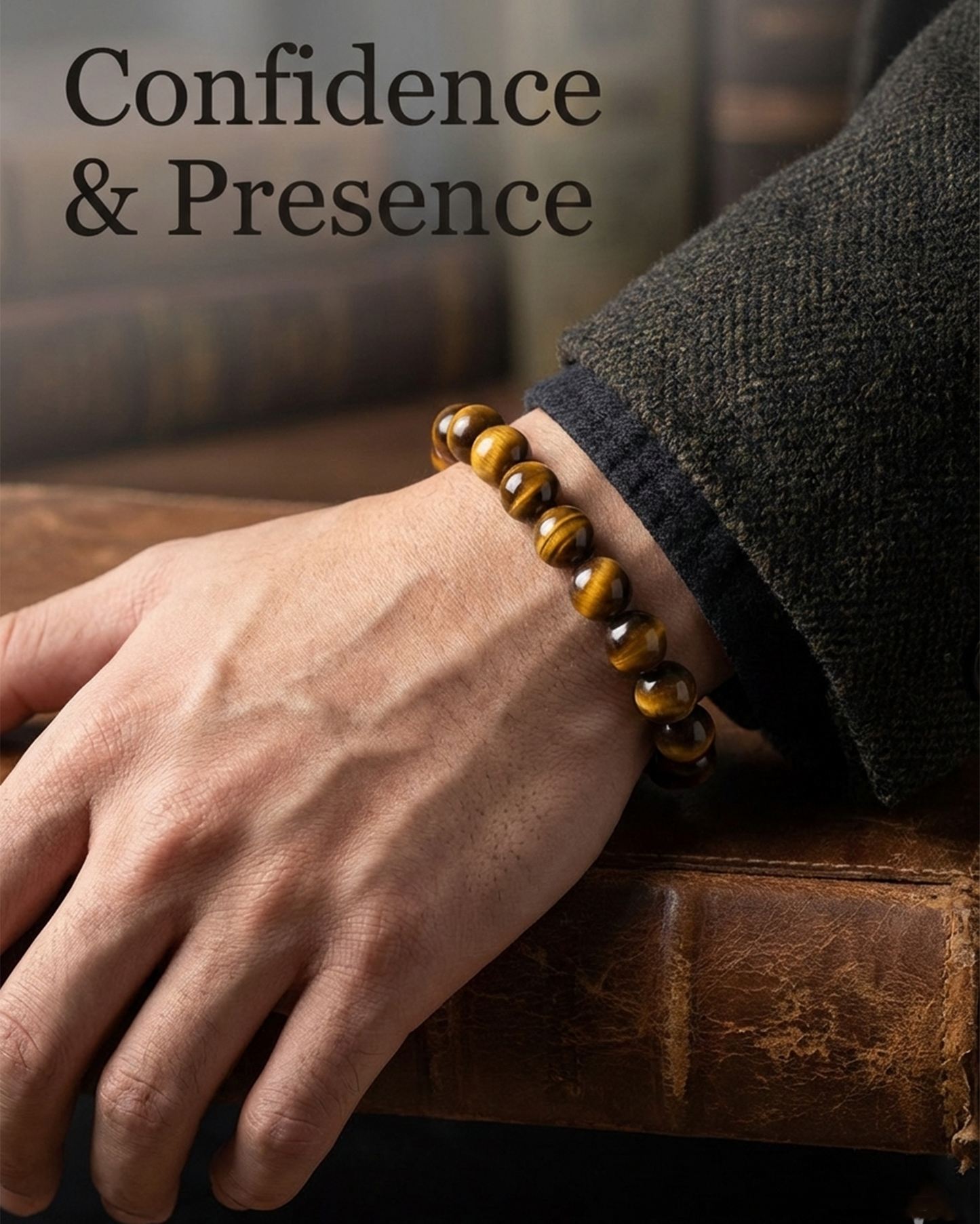 Natural Tiger’s Eye Bracelet — Willpower & Boundary (10/12/14mm)